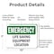 Signmission Life Saving Equipment Location, 10 in W x Rectangle, Aluminum OS-2PACK-EM-A-710-L-10343 - alternate 7